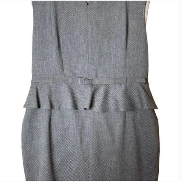 Ted Baker London Nadaed Peplum Dress Mid Grey Size 4 - Picture 2 of 13